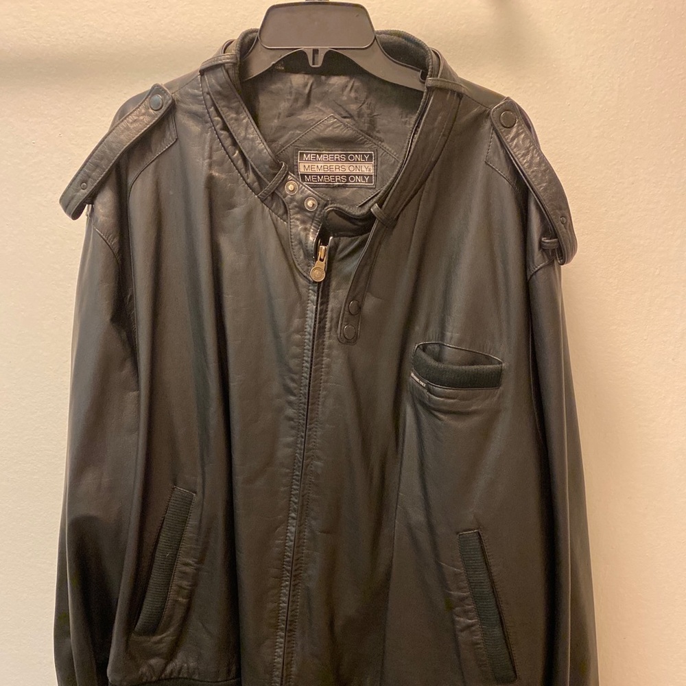 Members Only Leather Jacket 5X